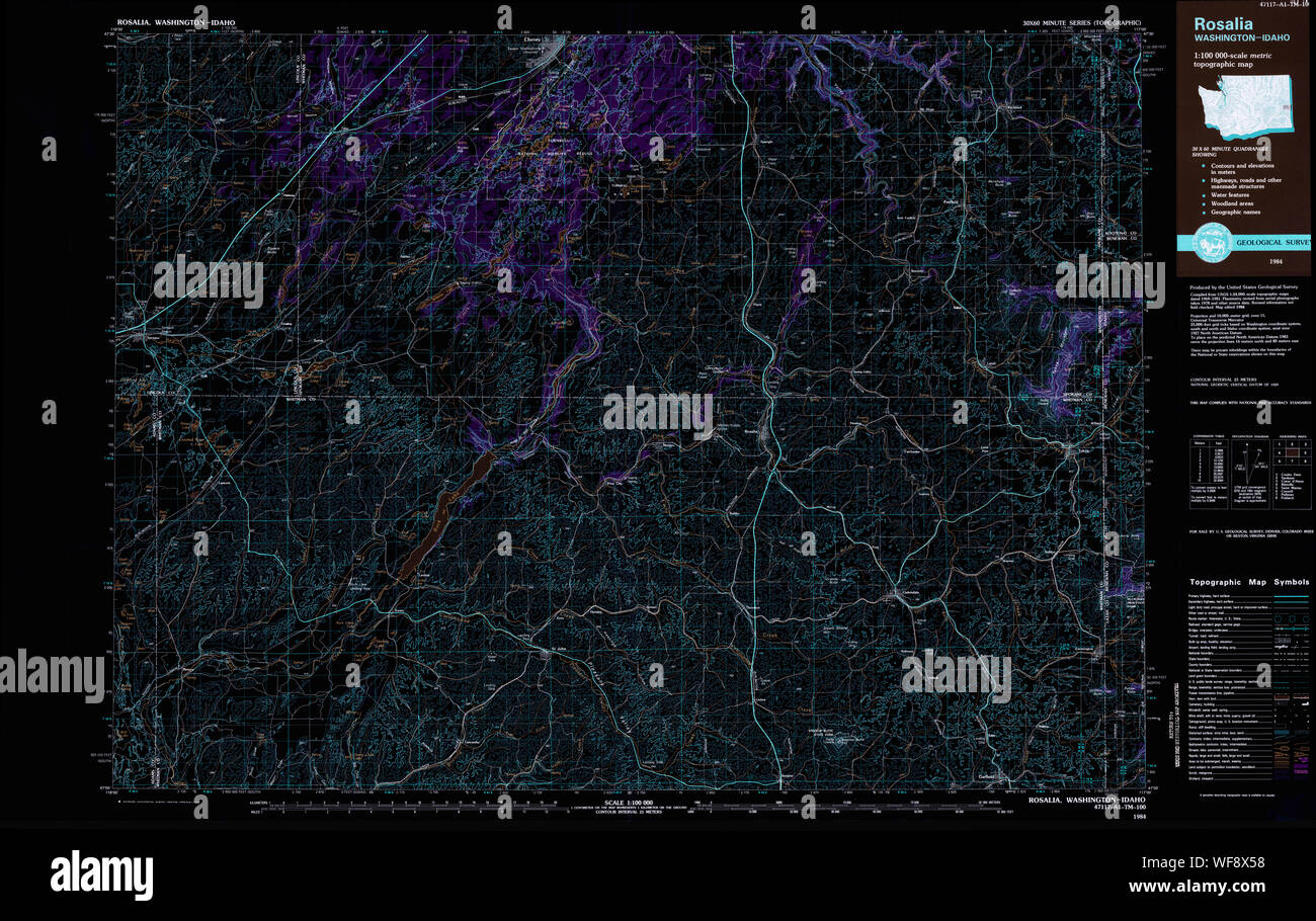 Map of rosalia washington hires stock photography and images Alamy
