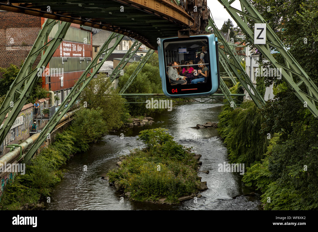 The Wuppertal suspension railway, train of the latest generation 15