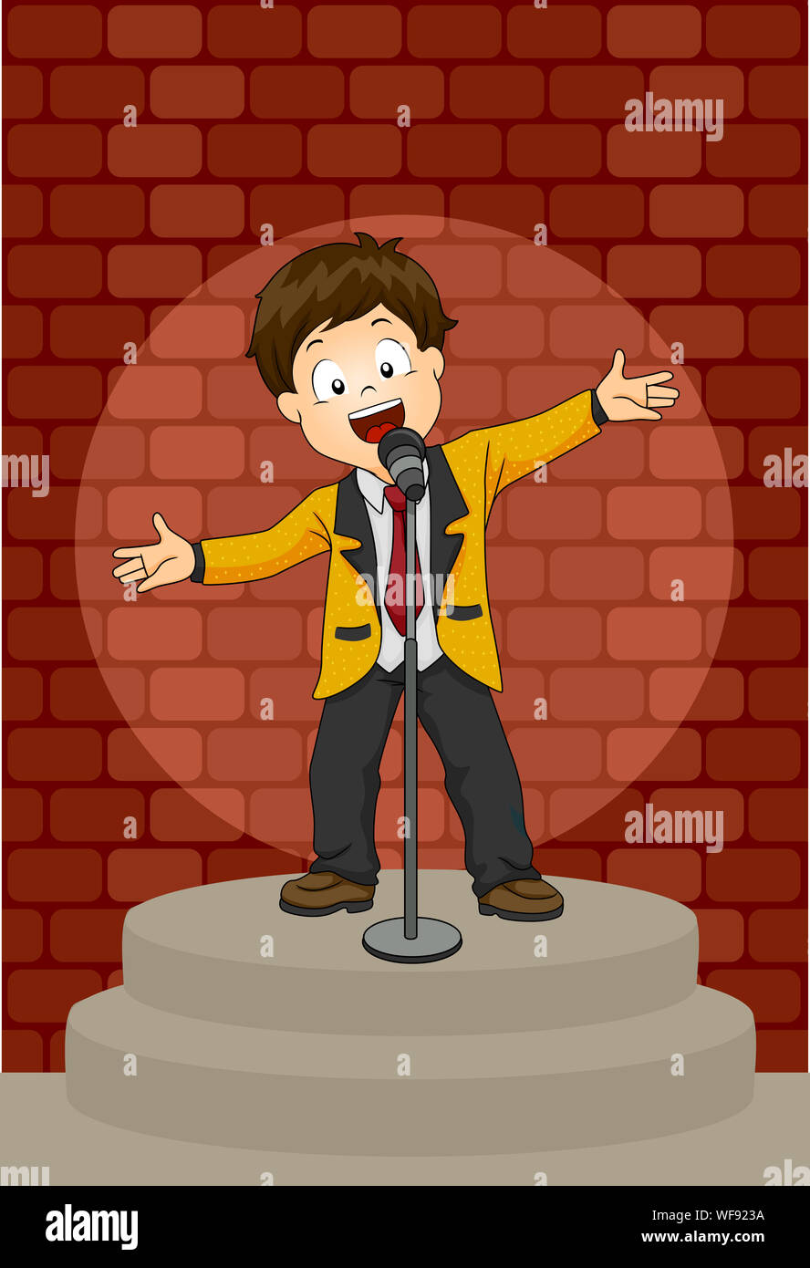 Male stand up comedian cartoon hi-res stock photography and images - Alamy