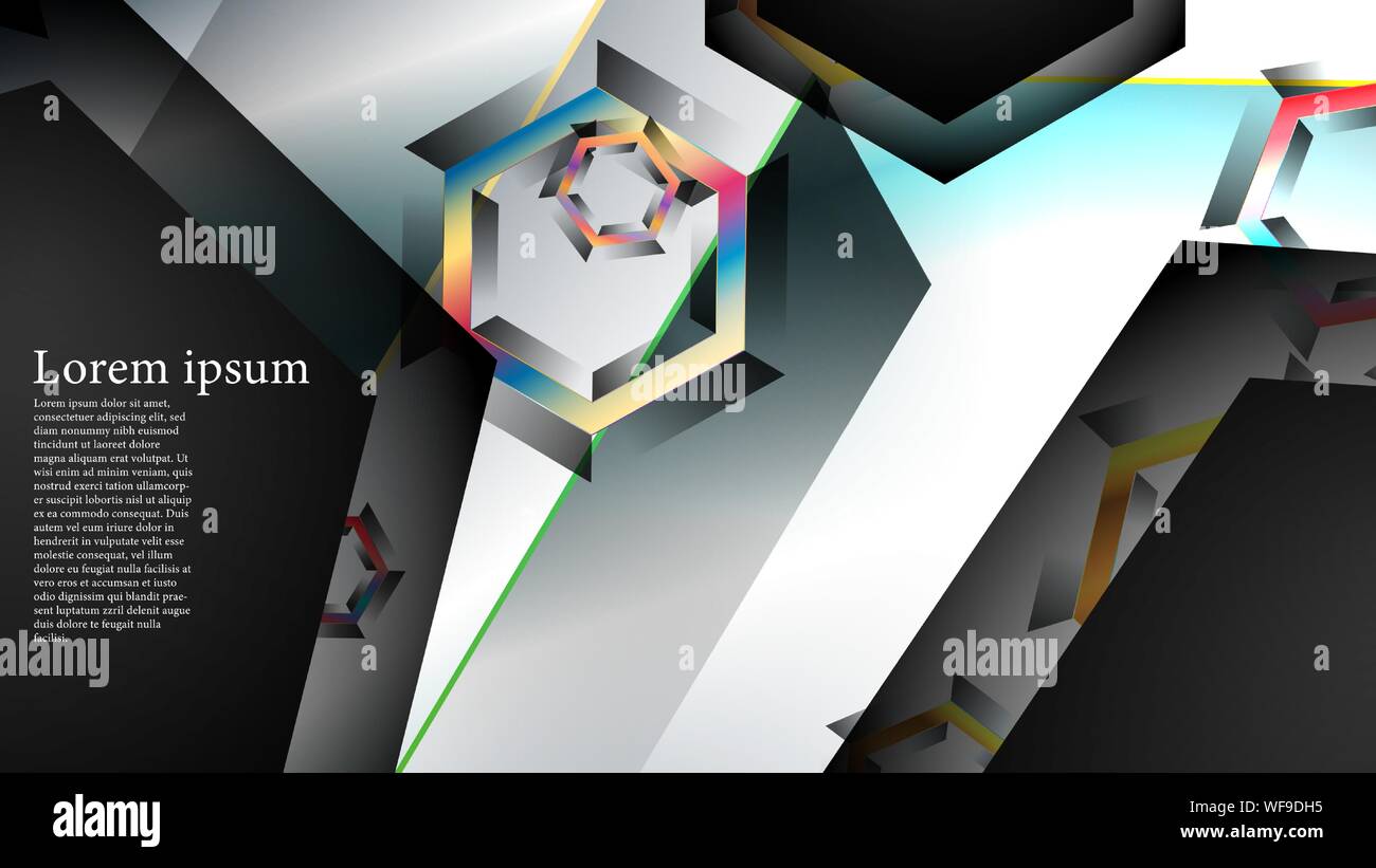 Overlapping hexagon vector backgrounds. suitable for any background ...