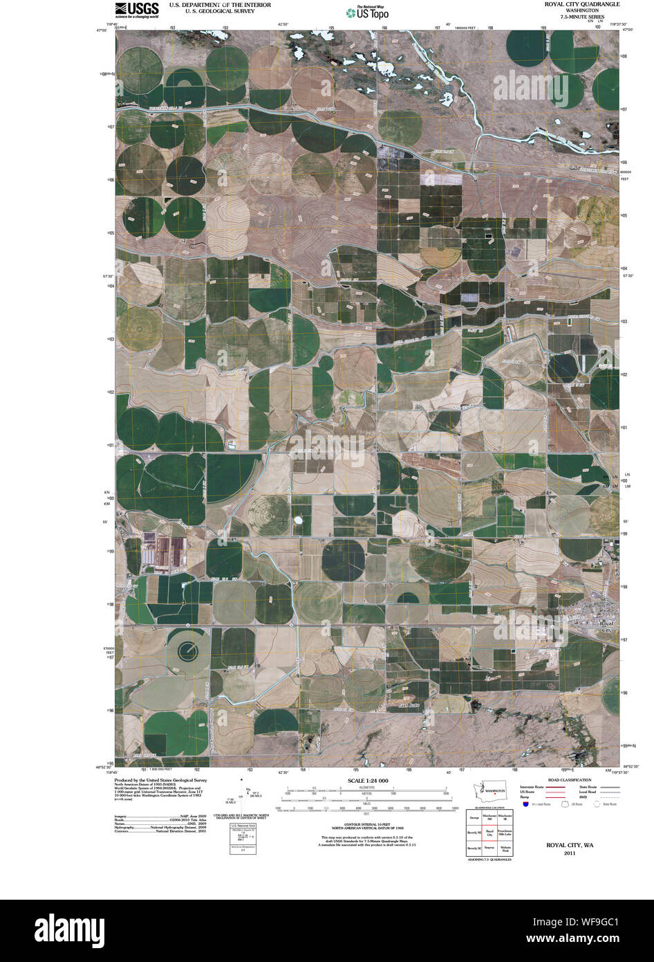 Royal city washington map hi-res stock photography and images - Alamy