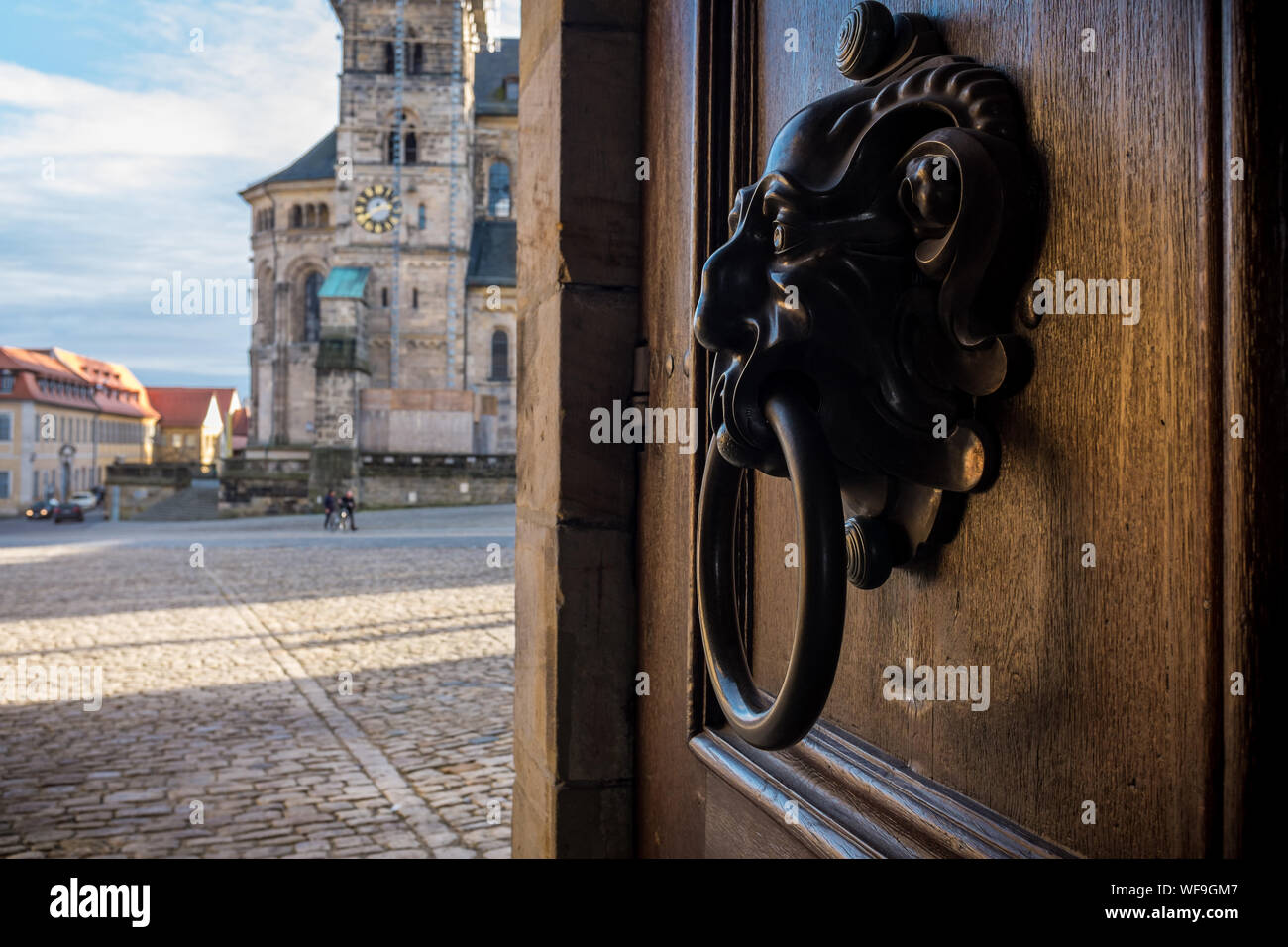 Close-up Of Metal Door Knocker At Bamberg Cathedral Stock Photo