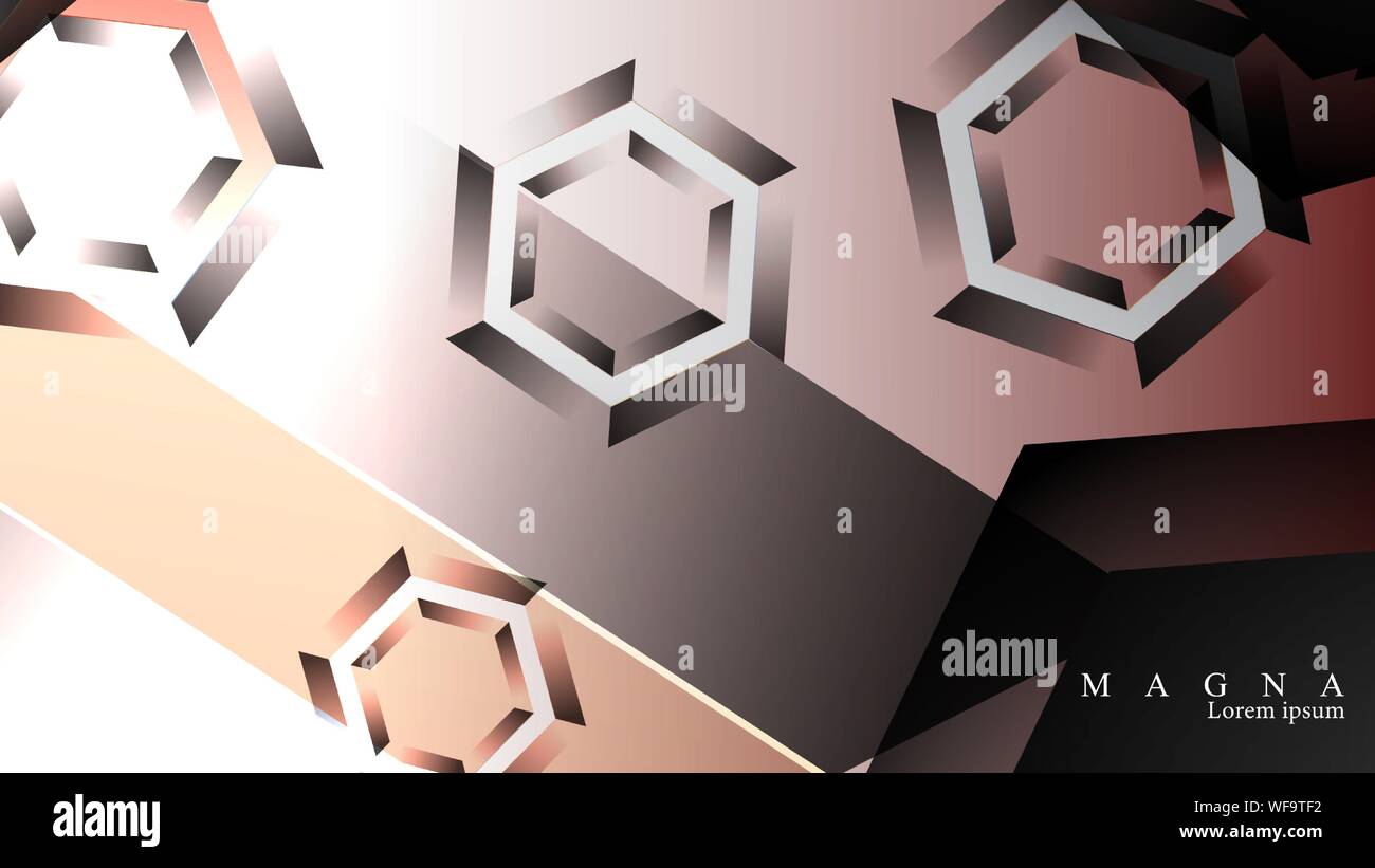 abstract vector background with gradient hexagon shapes. the background ...