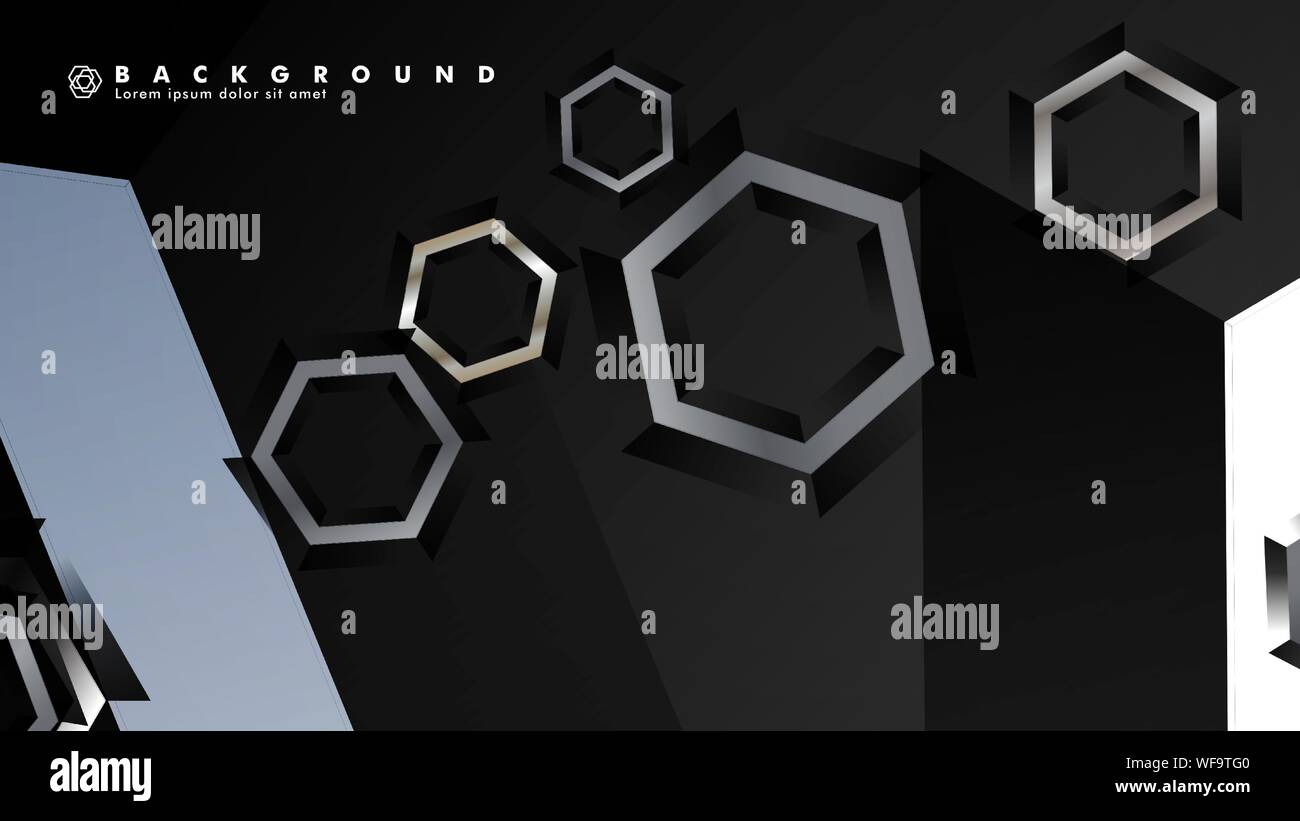 abstract vector background with gradient hexagon shapes. the background ...