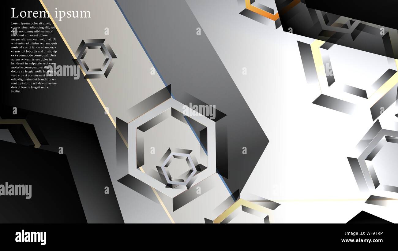 abstract vector background with gradient hexagon shapes. the background ...