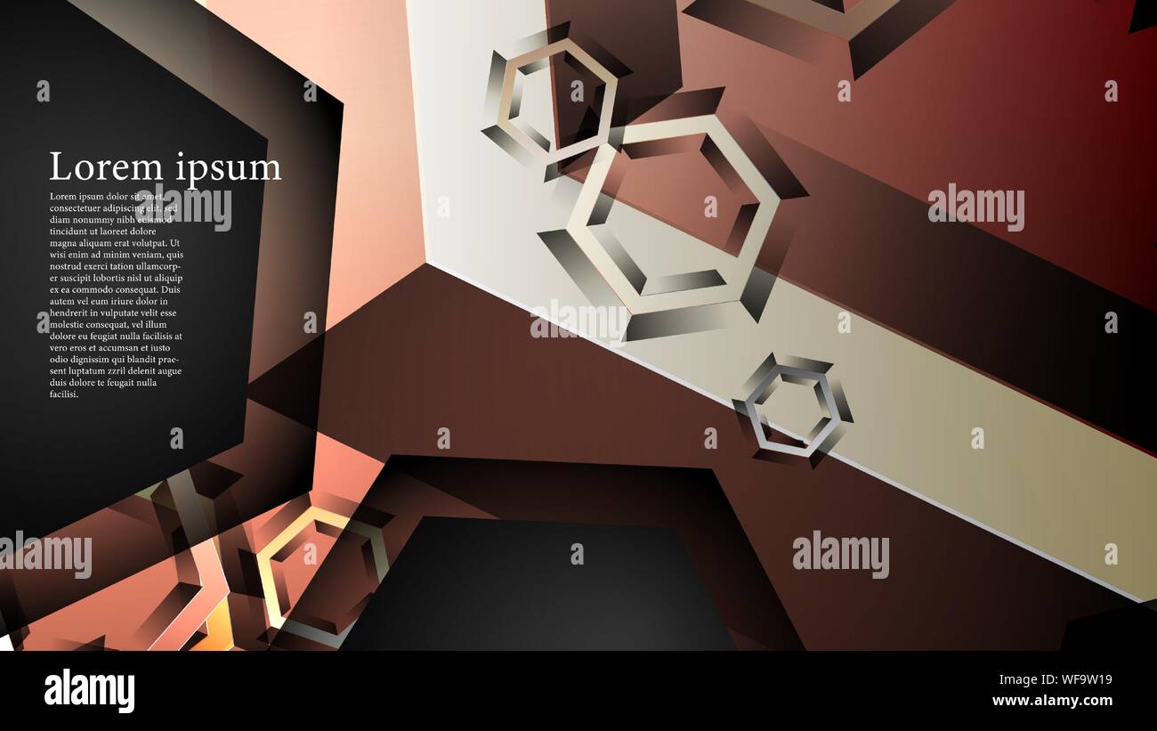 abstract vector background with gradient hexagon shapes. the background ...