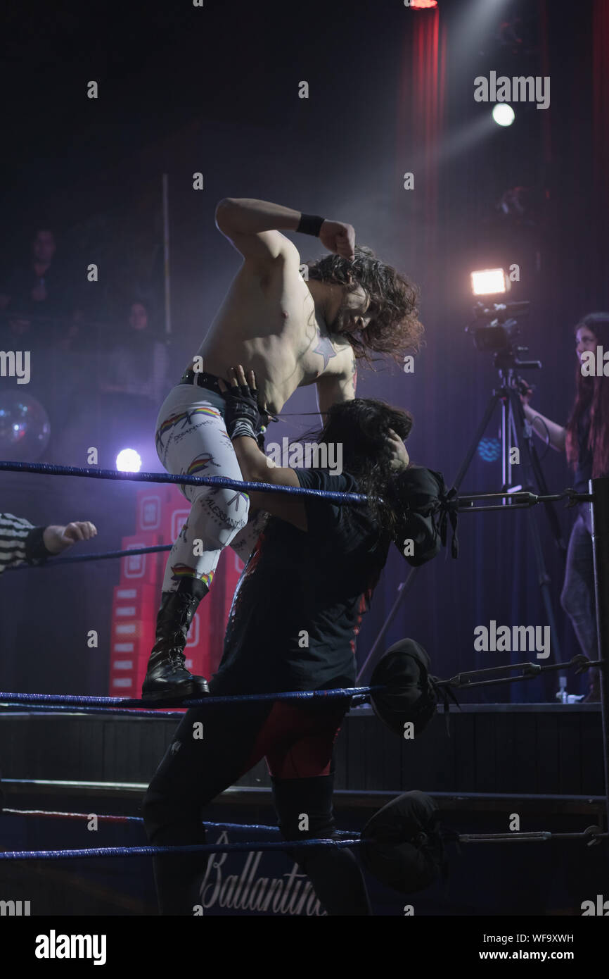 CHILE wrestling CNL Stock Photo