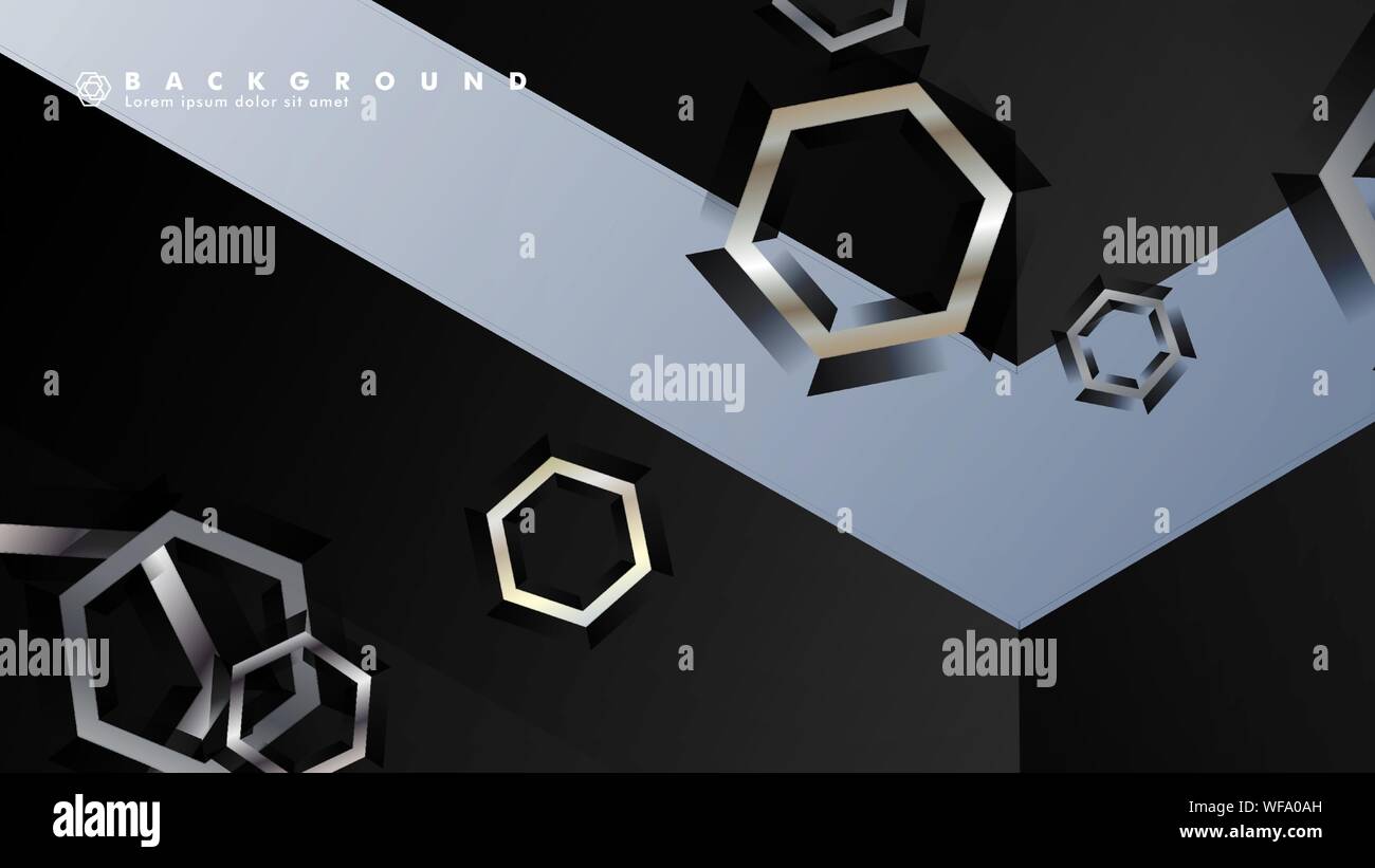 abstract vector background with gradient hexagon shapes. the background ...