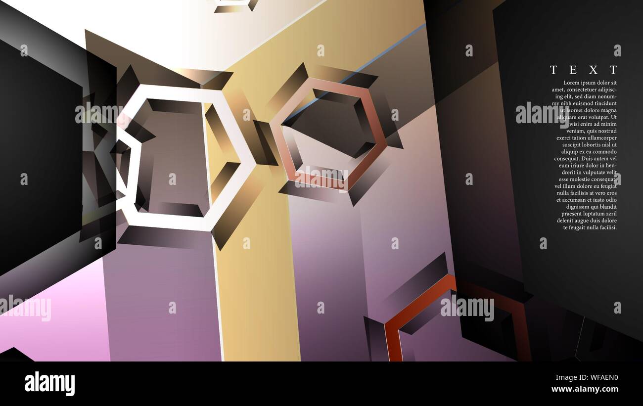 abstract vector background with gradient hexagon shapes. the background ...