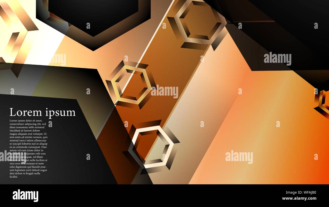 abstract vector background with gradient hexagon shapes. the background ...