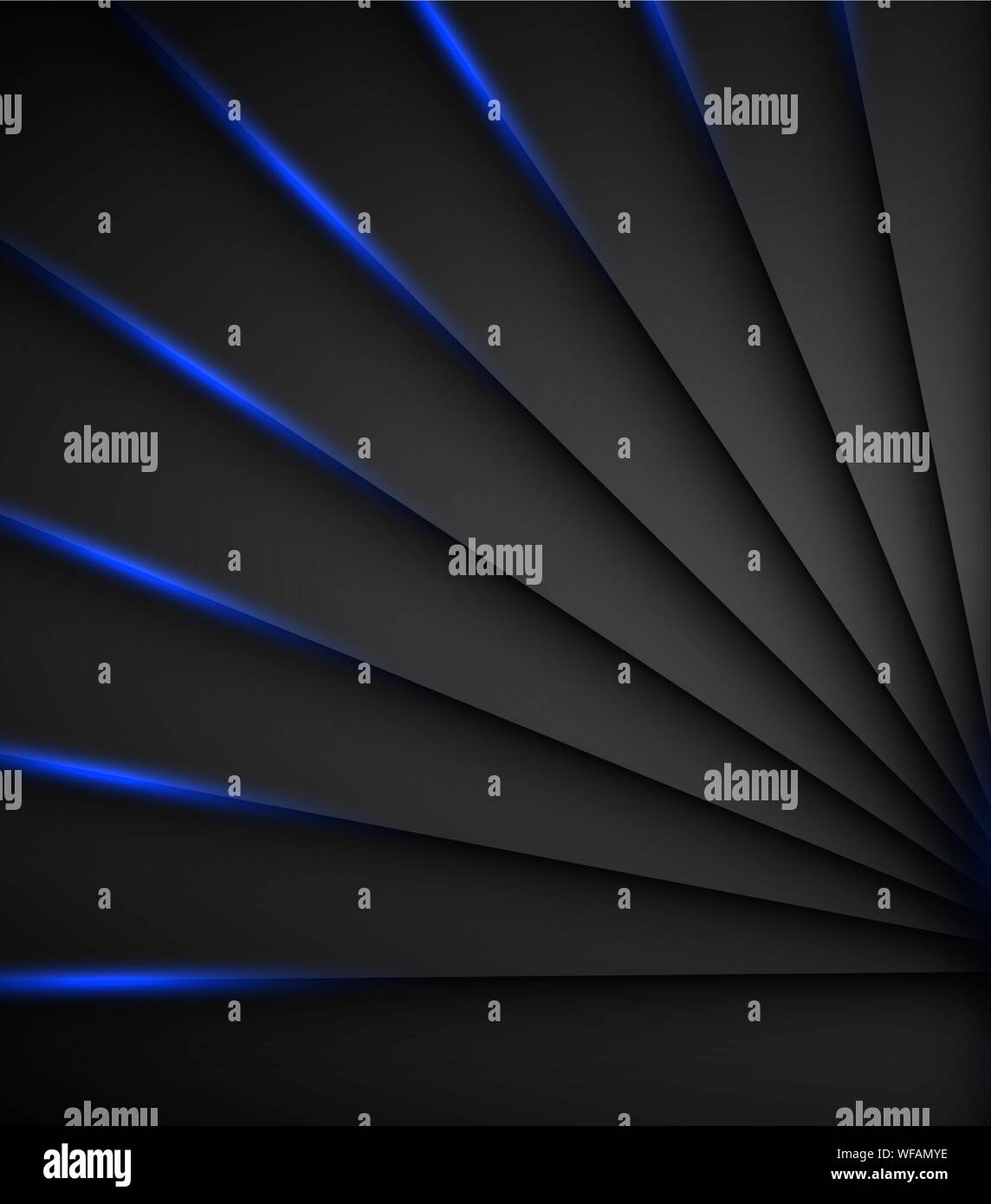 Blue light line shadow dark grey luxury background Stock Vector