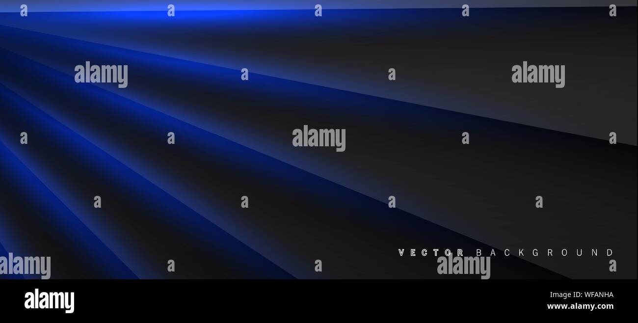 Blue light line shadow dark grey luxury background Stock Vector Image ...