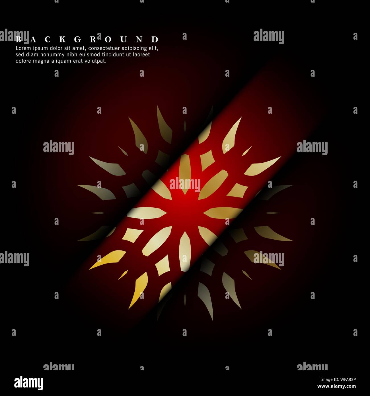 Mandala ornaments on a dark red background. vector design Stock Vector ...