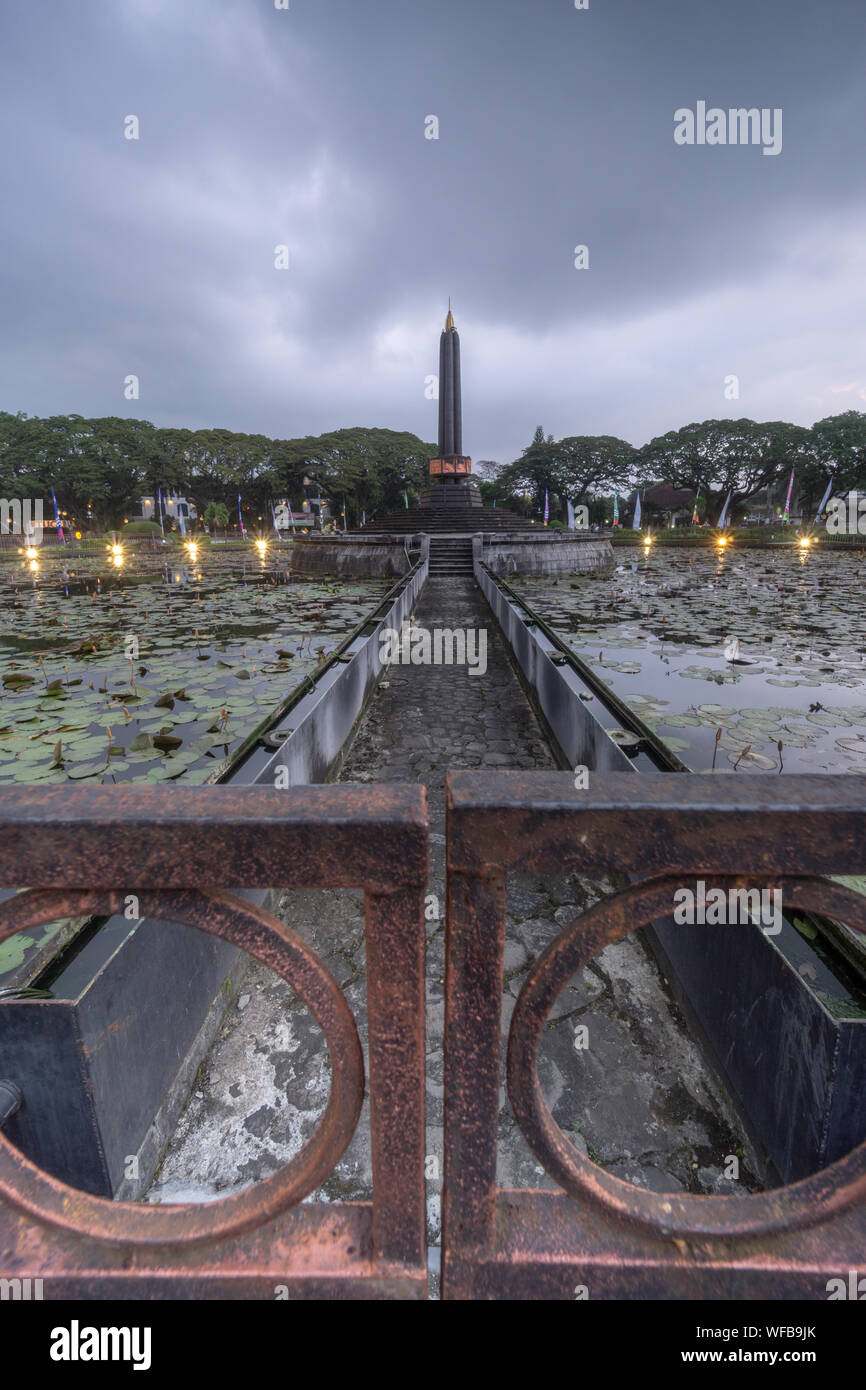 Monumen Tugu Balai Kota Malang are one of the landmark and monument for heroes located in the center of Malang city East Java Indonesia Stock Photo