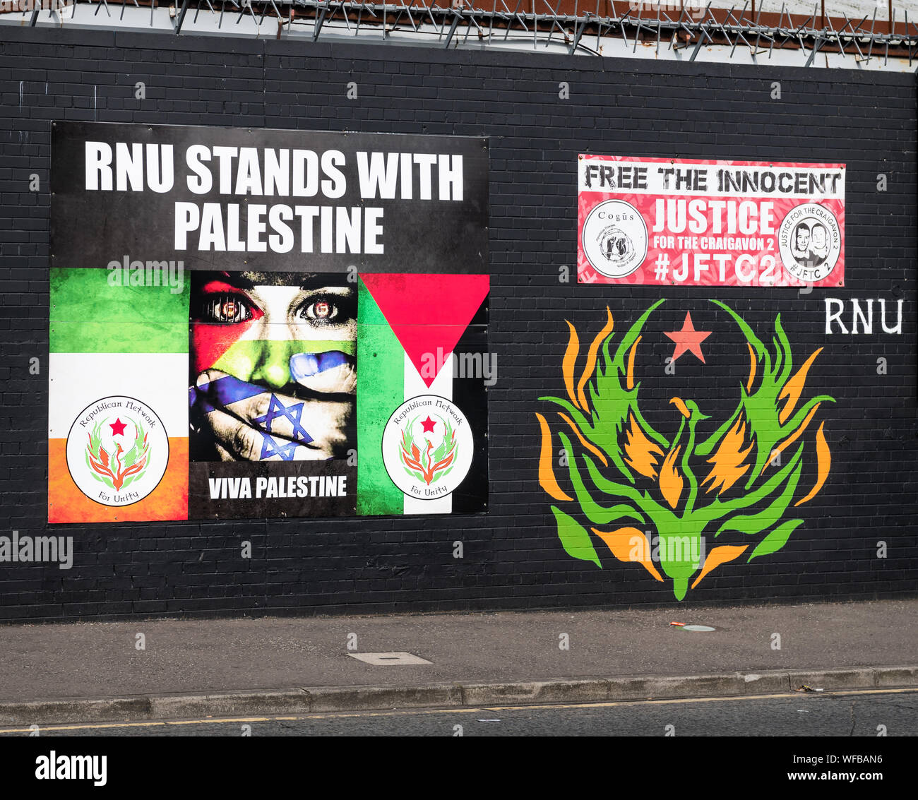 RNU Palestine Mural, Belfast, Northern Ireland Stock Photo Alamy