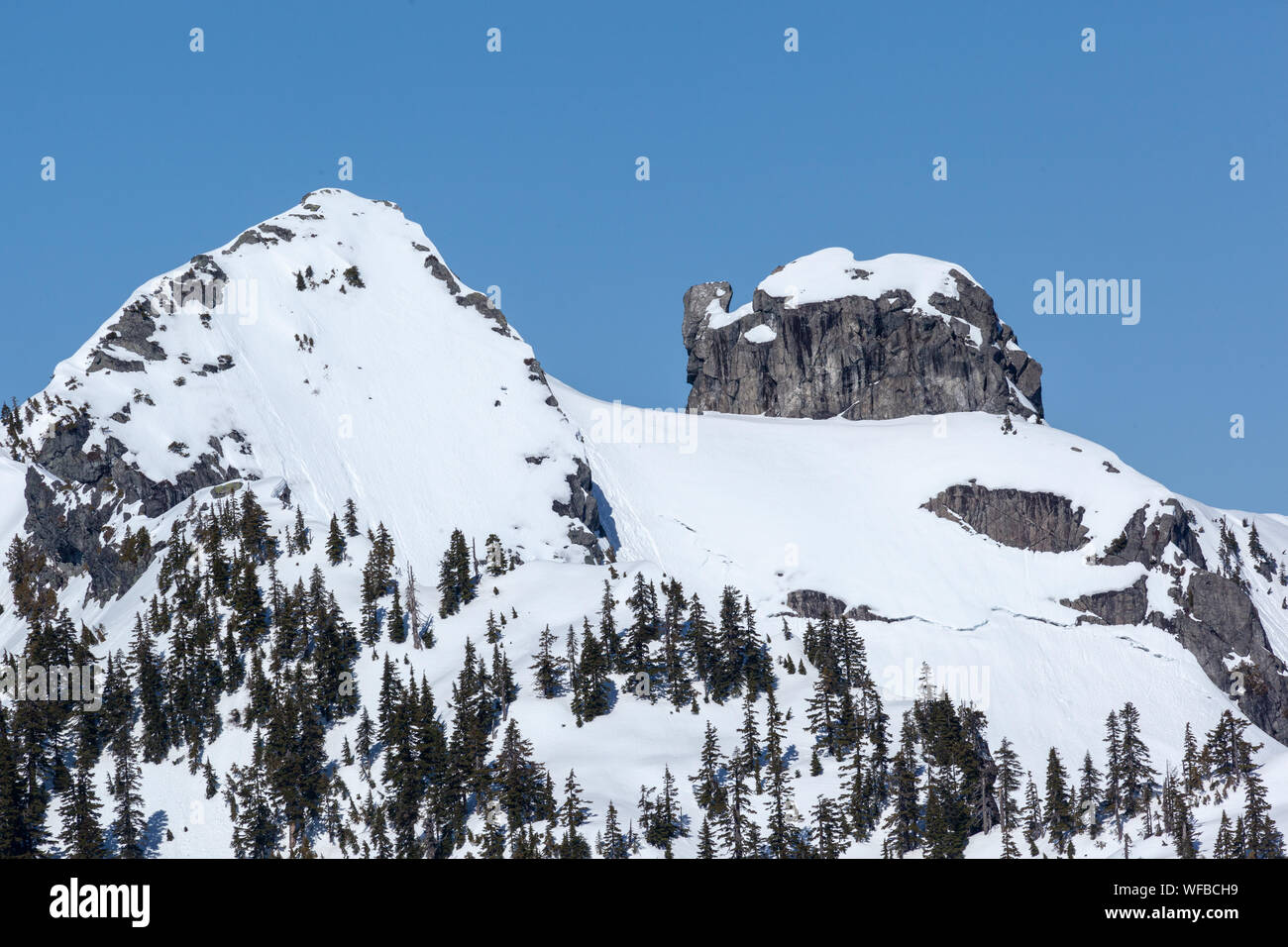 Crown Mountain and the Camel peak, North Vancouver, British Columbia