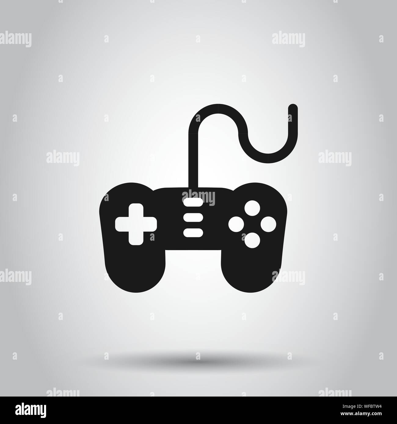 Joystick sign icon in flat style. Gamepad vector illustration on ...