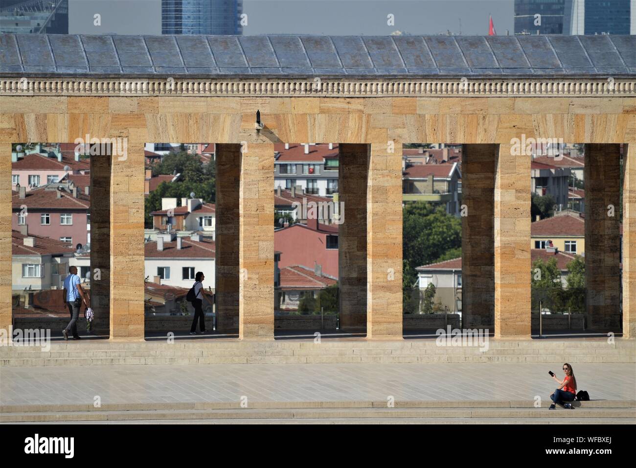Ankara, Turkey. 31st Aug, 2019. People visit Anitkabir, the mausoleum of modern Turkey's founder Mustafa Kemal Ataturk, a day after the 97th anniversary of Victory Day, which commemorates the defeat of the Greek forces at the hands of the Turks in the Battle of Dumlupinar in 1922. Credit: Altan Gocher/ZUMA Wire/Alamy Live News Stock Photo