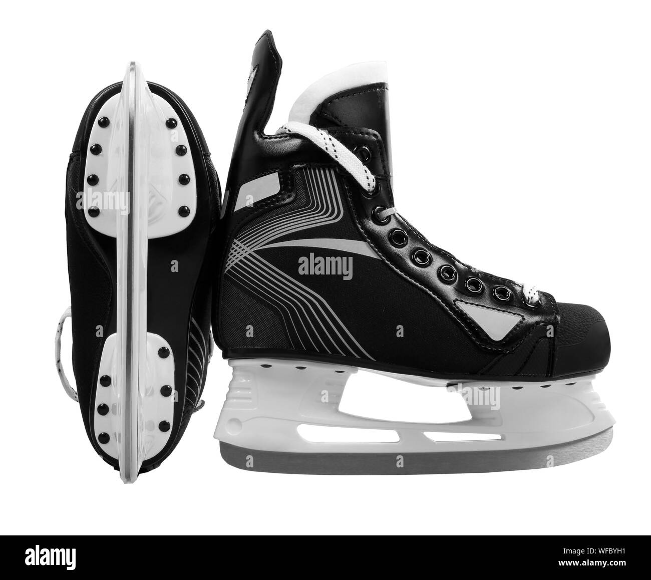 Men's hockey skates isolated on white background Stock Photo Alamy