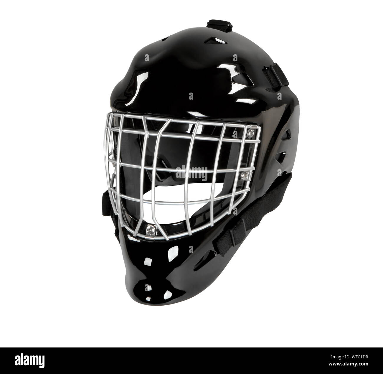 Hockey goalie helmet mask isolated on white background Stock Photo Alamy