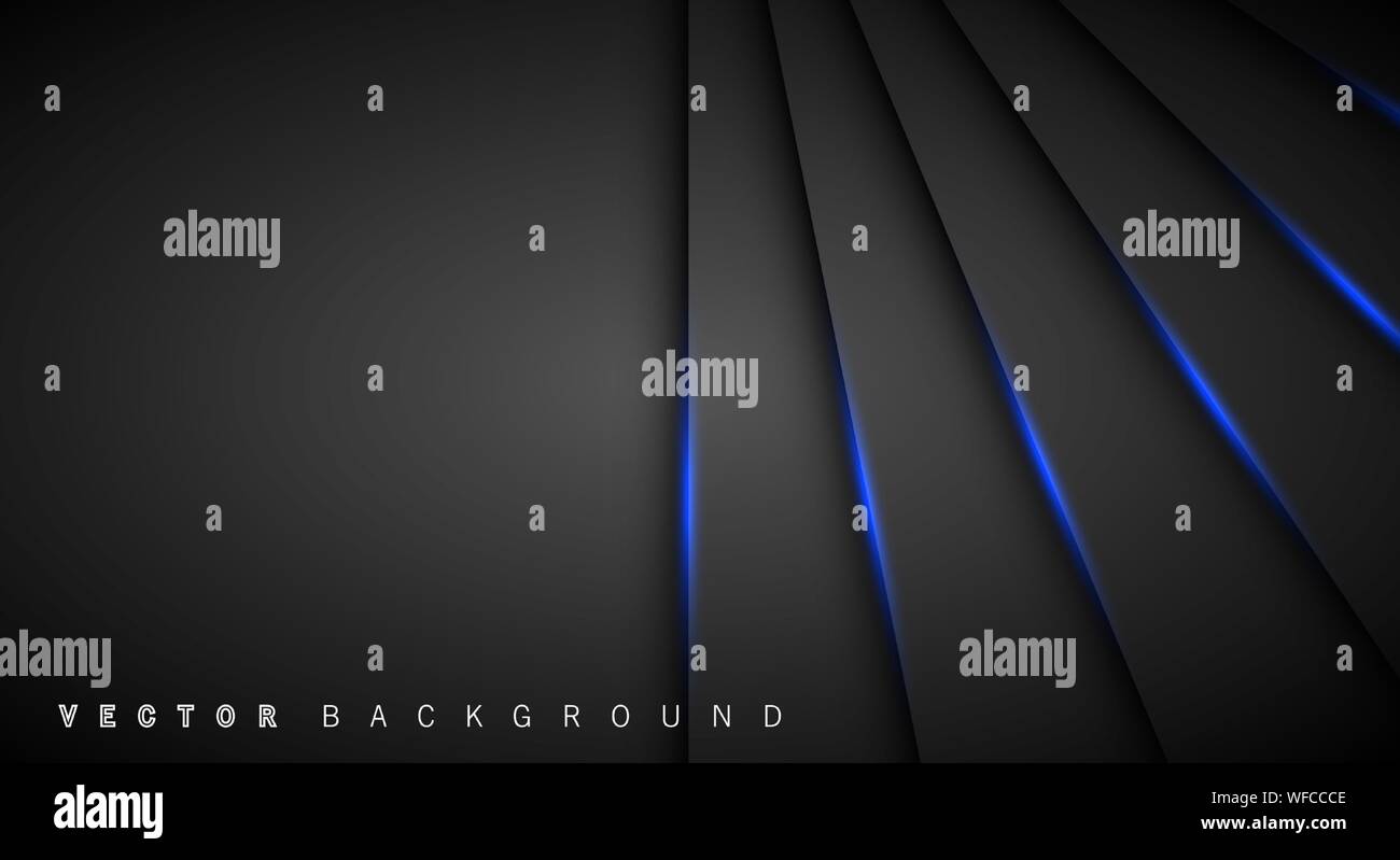 Blue light line shadow dark grey luxury background Stock Vector Image ...
