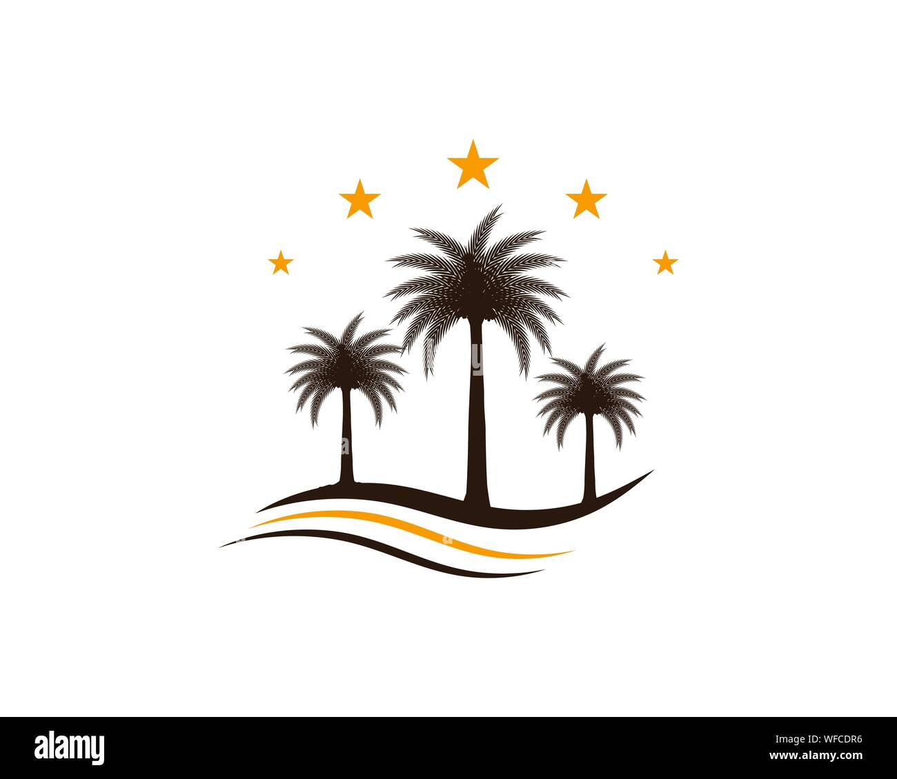 Date tree icon vector illustration logo template Stock Vector