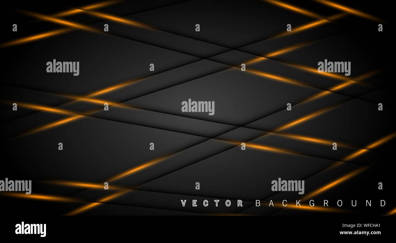 Gold light line shadow dark grey luxury background Stock Vector Image ...
