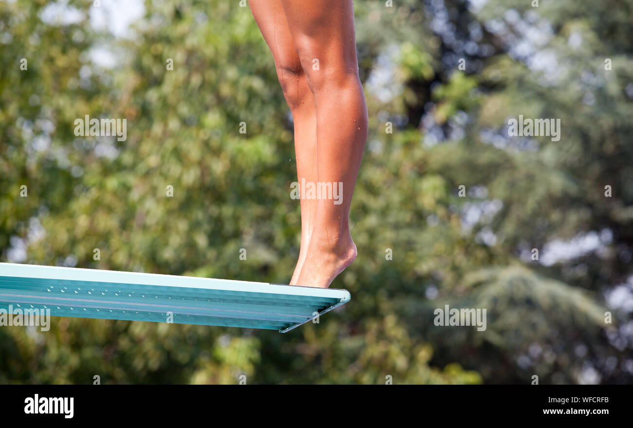 Female diving board mid air hires stock photography and images Alamy