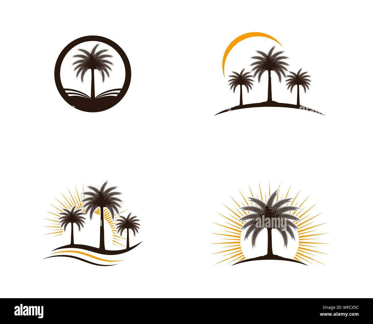 Date tree icon vector illustration logo template Stock Vector