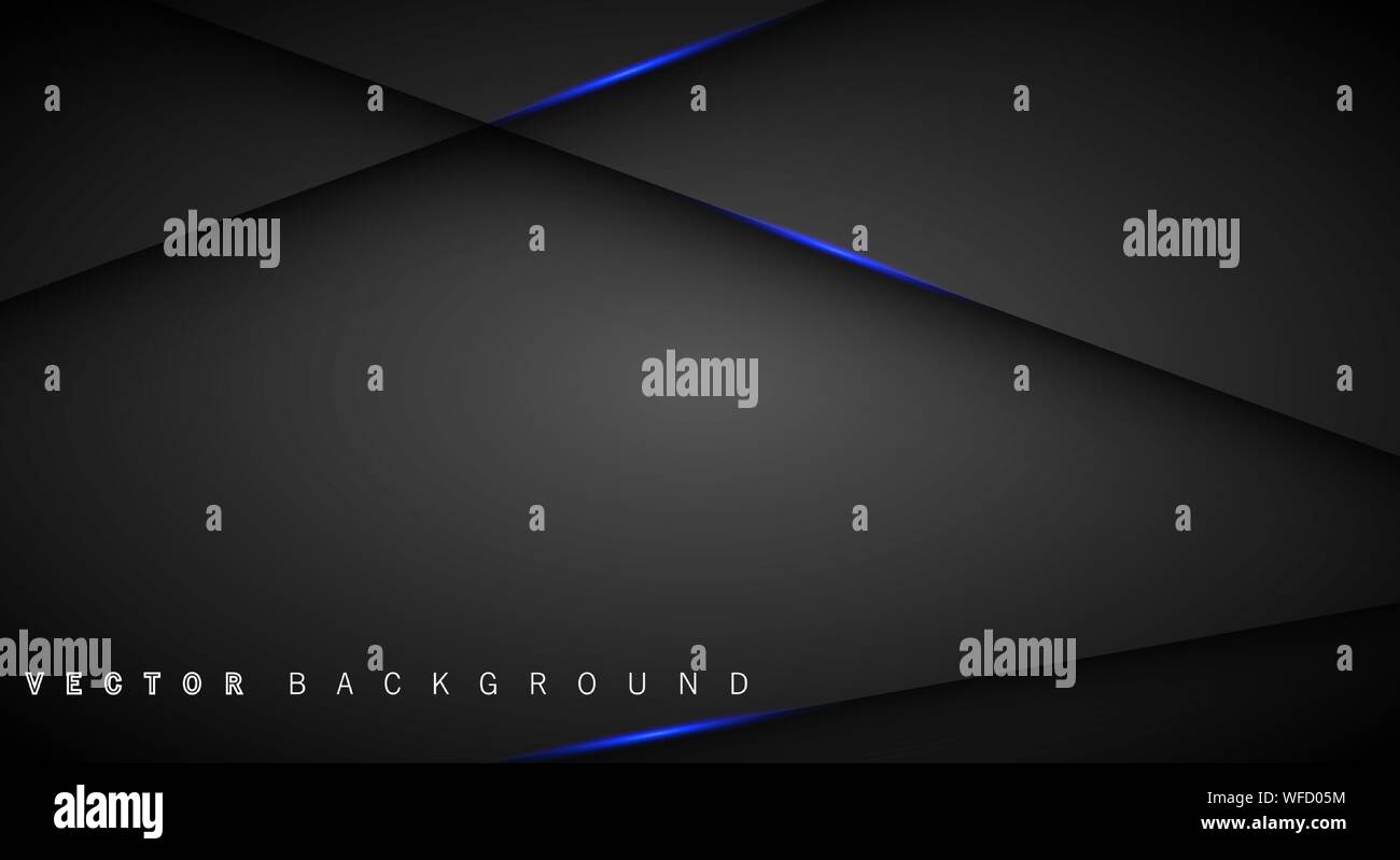 Blue light line shadow dark grey luxury background Stock Vector Image ...