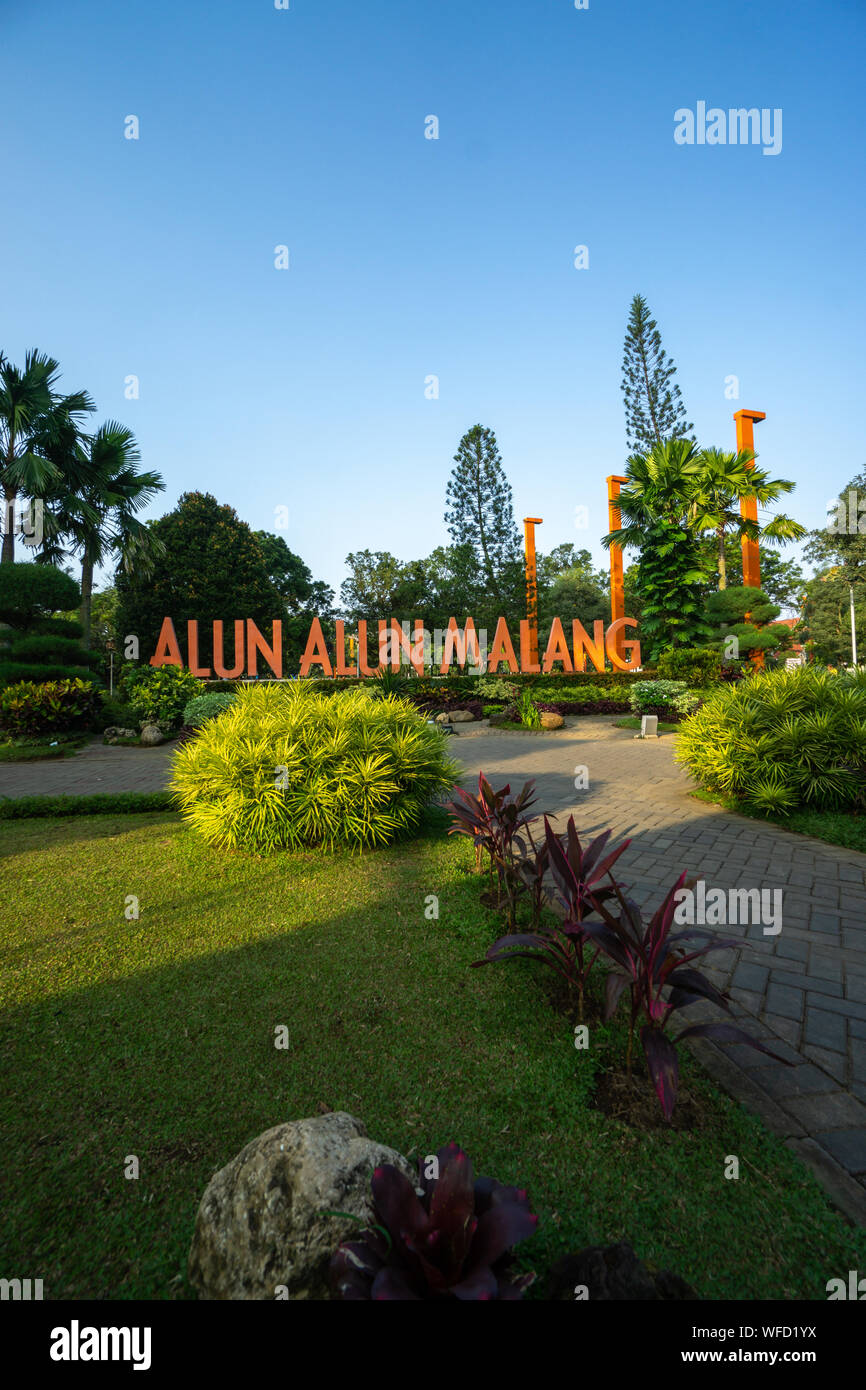 Monumen Tugu Balai Kota Alun Alun Malang Located In The Center Of The City Malang East Java Indonesia Stock Photo Alamy