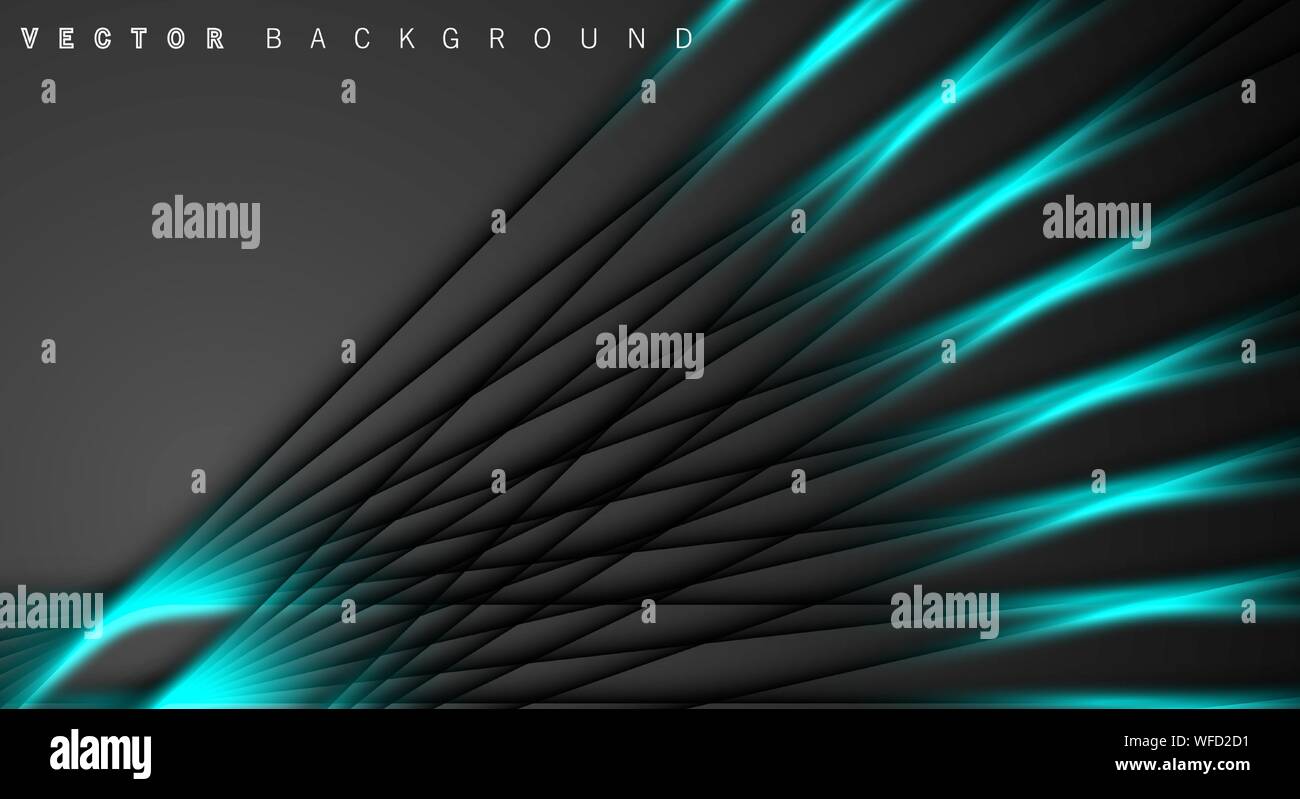Blue light line shadow dark grey luxury background Stock Vector Image ...