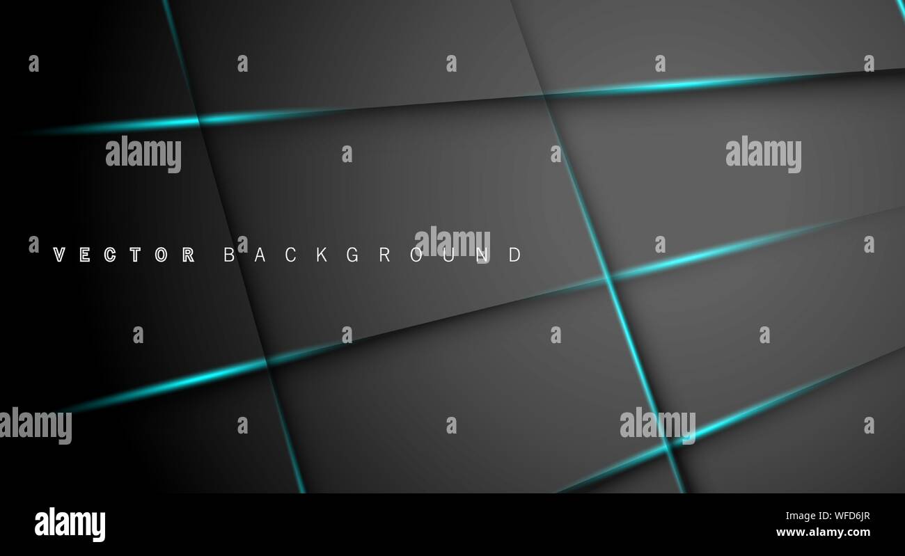 Blue light line shadow dark grey luxury background Stock Vector Image ...