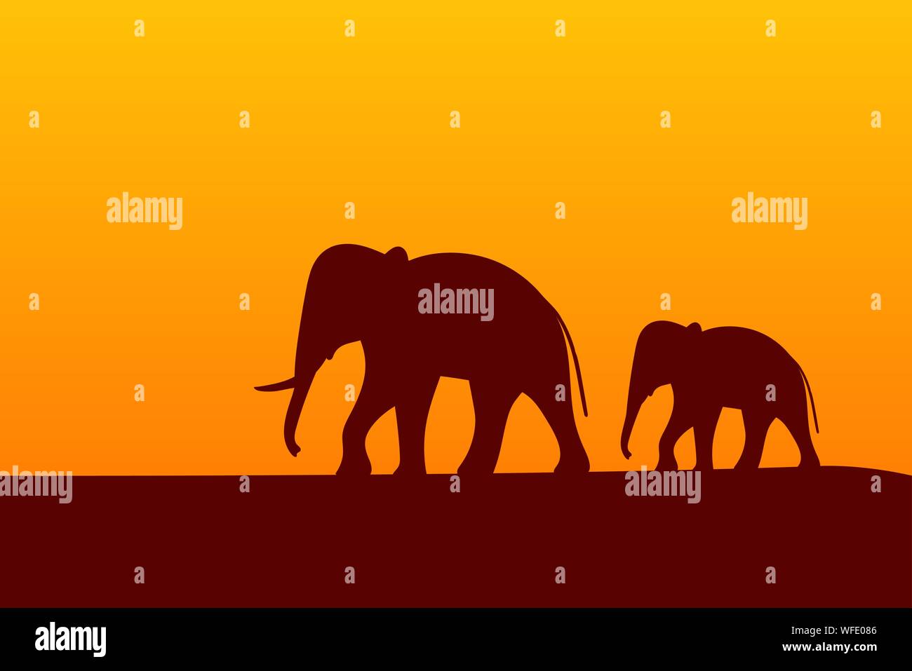 African landscape animal silhouette savanna hi-res stock photography ...