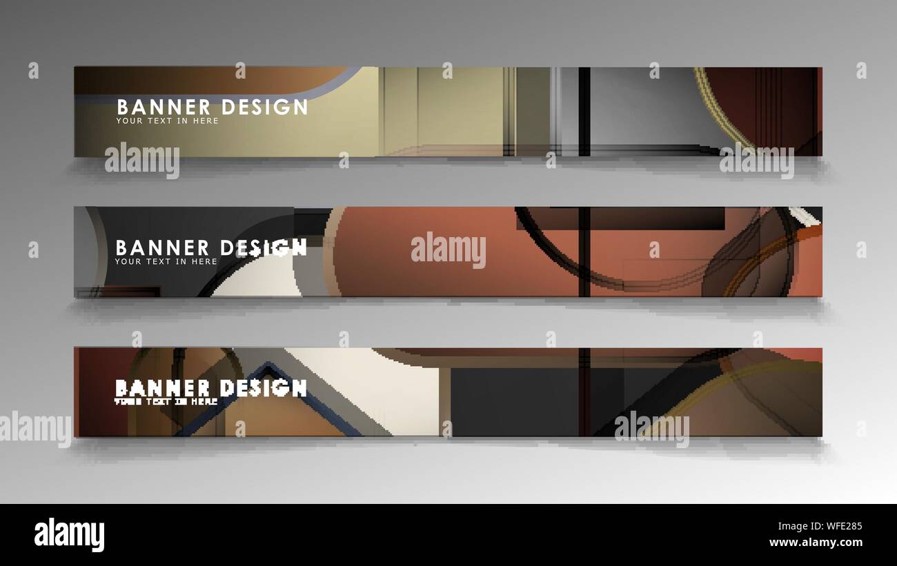 Simple Rectangular Rounded Banner Set the banner abstract background. Rectangular, round in brick and ...