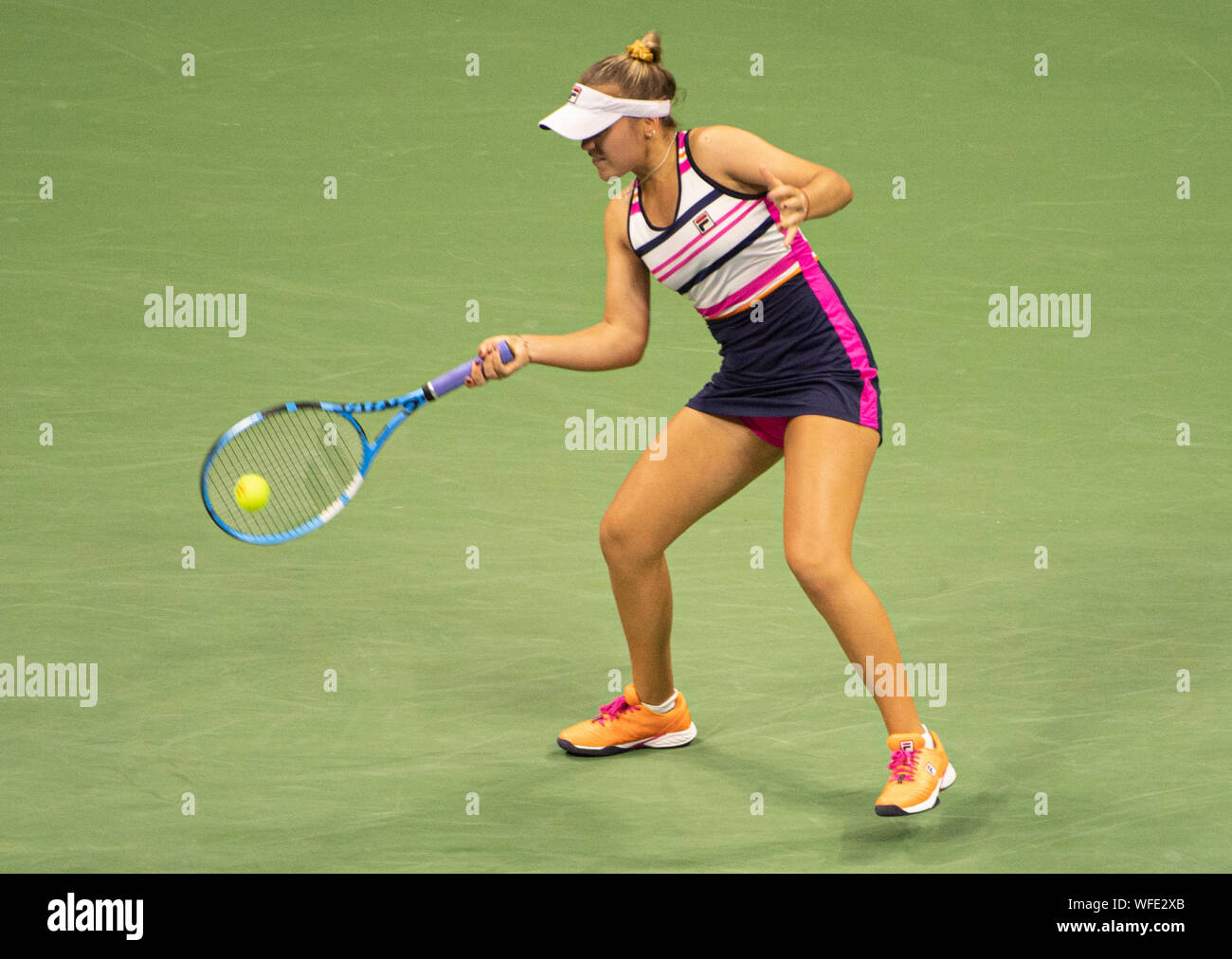 August 30, 2019: Sofia Kenin (USA) loses to Madison Keys (USA) 6-3, 7-5