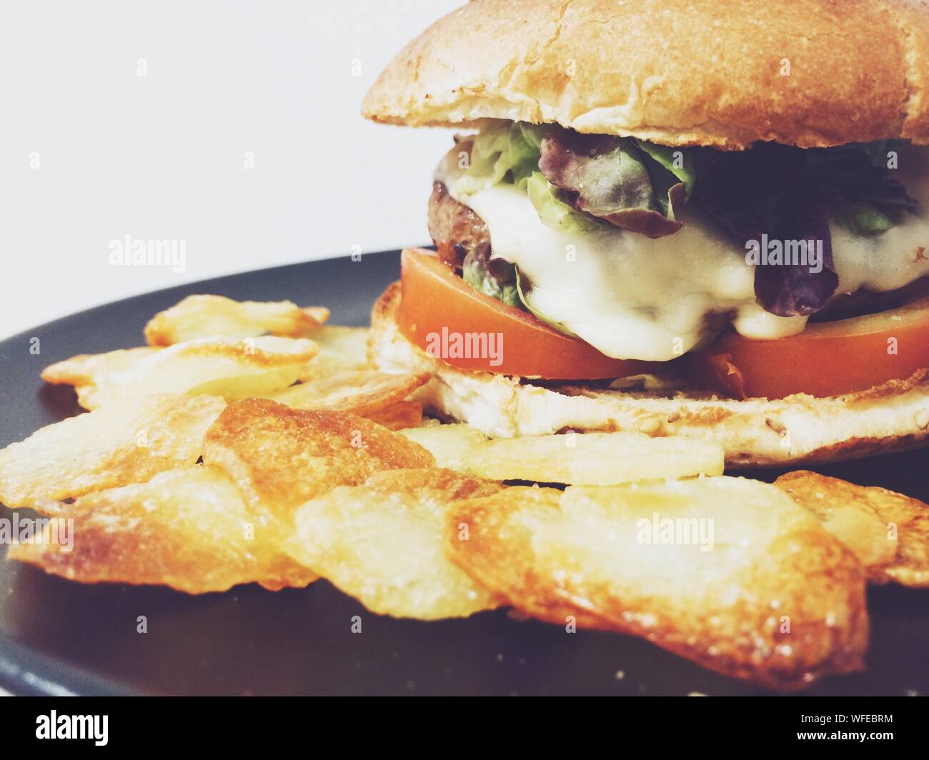 Burger and chips hires stock photography and images Alamy