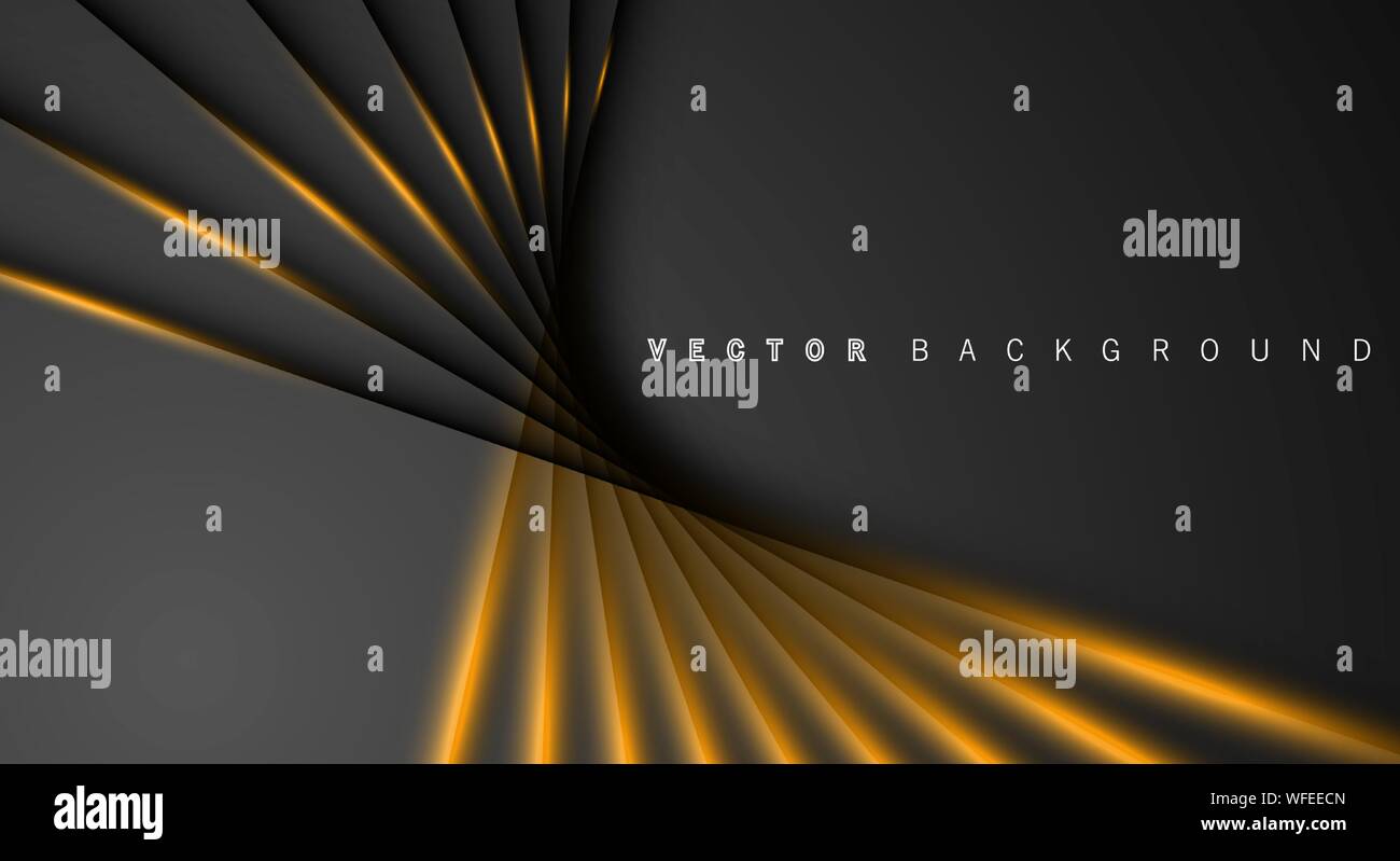 Gold light line shadow dark grey luxury background Stock Vector Image ...