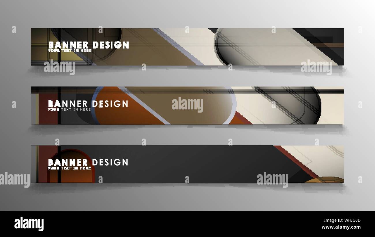 Simple Rectangular Rounded Banner Set the banner abstract background. Rectangular, round in brick and ...
