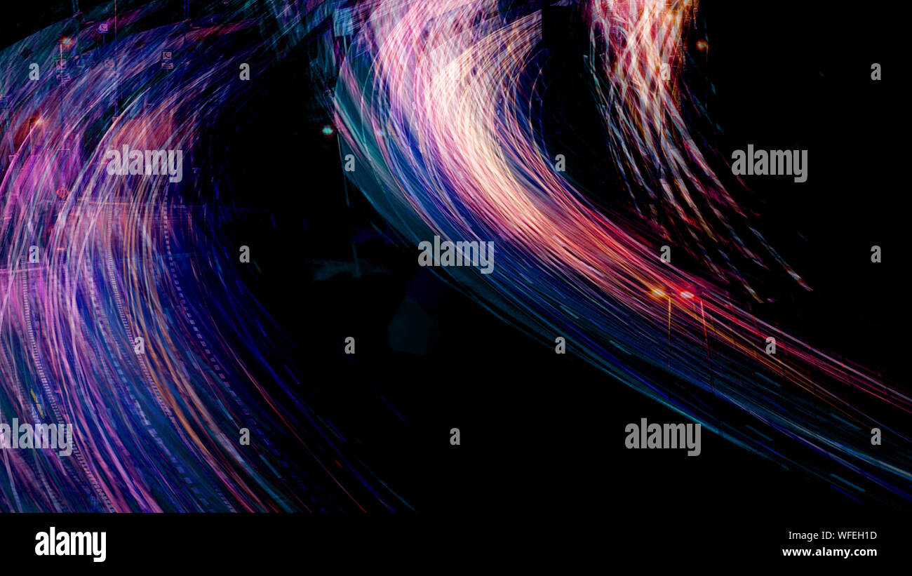 Animation glowing neon pink abstract hi-res stock photography and ...