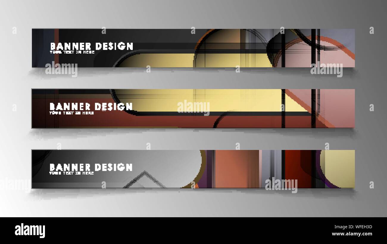Simple Rectangular Rounded Banner Set the banner abstract background. Rectangular, round in brick and ...