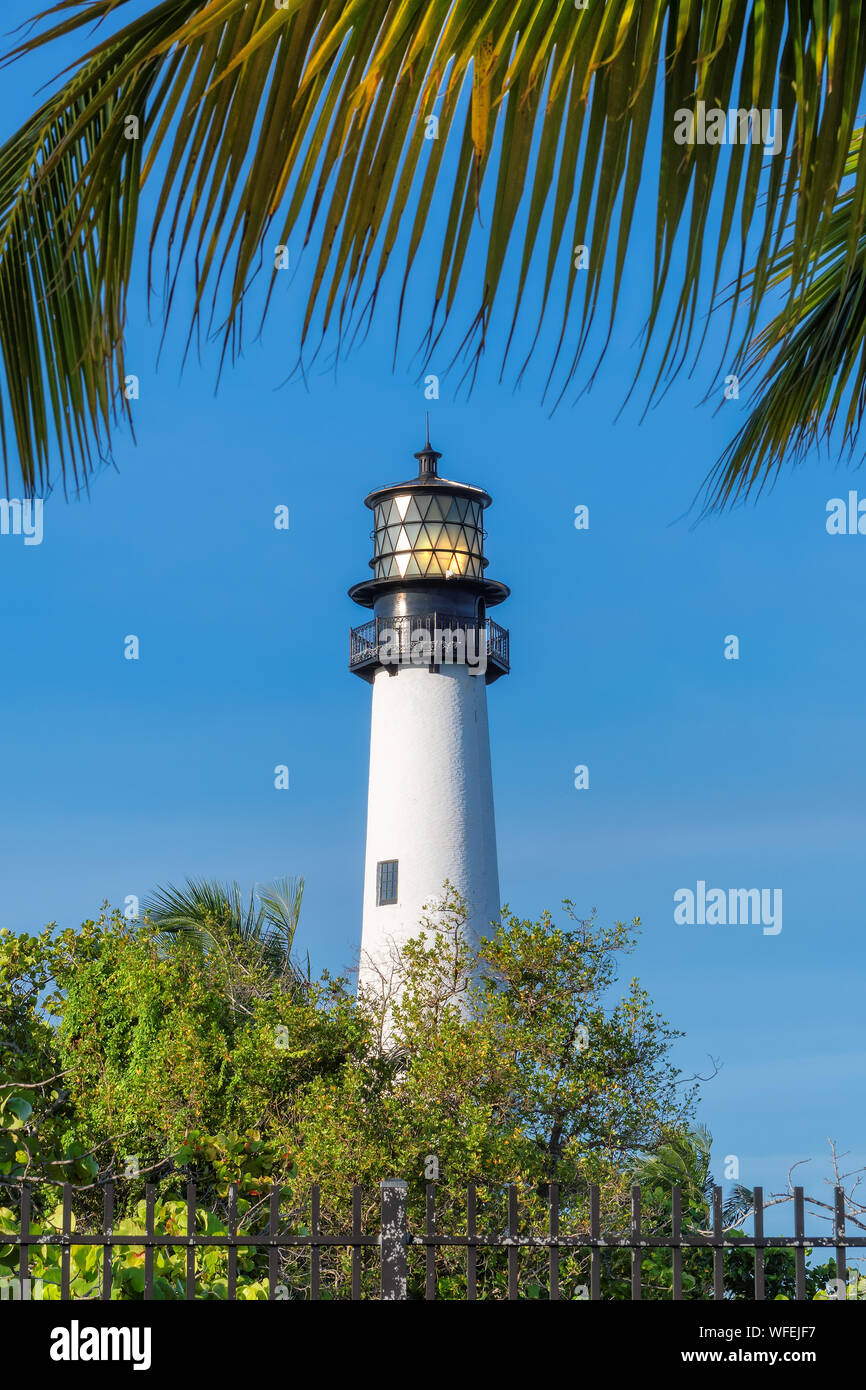 Cape Florida Lighthouse Stock Photo