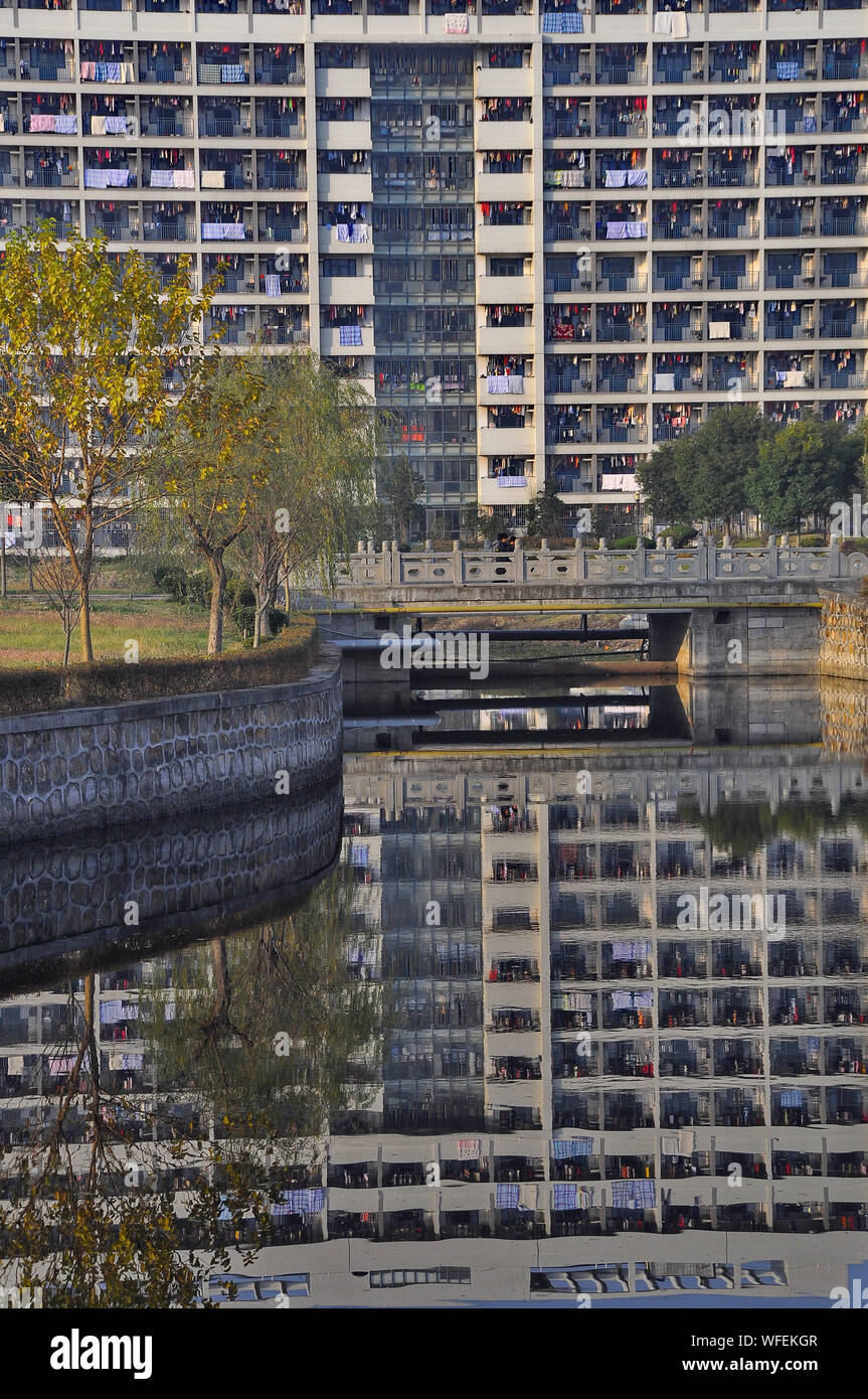 University student accommodation, halls of residence, in Nantong China Stock Photo