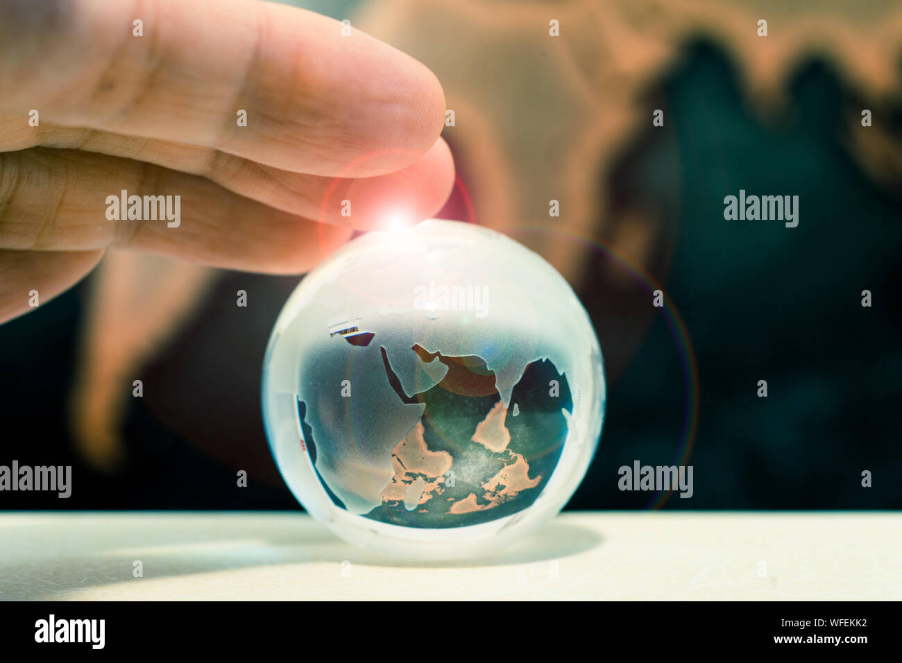 World at your fingertips hi-res stock photography and images - Alamy