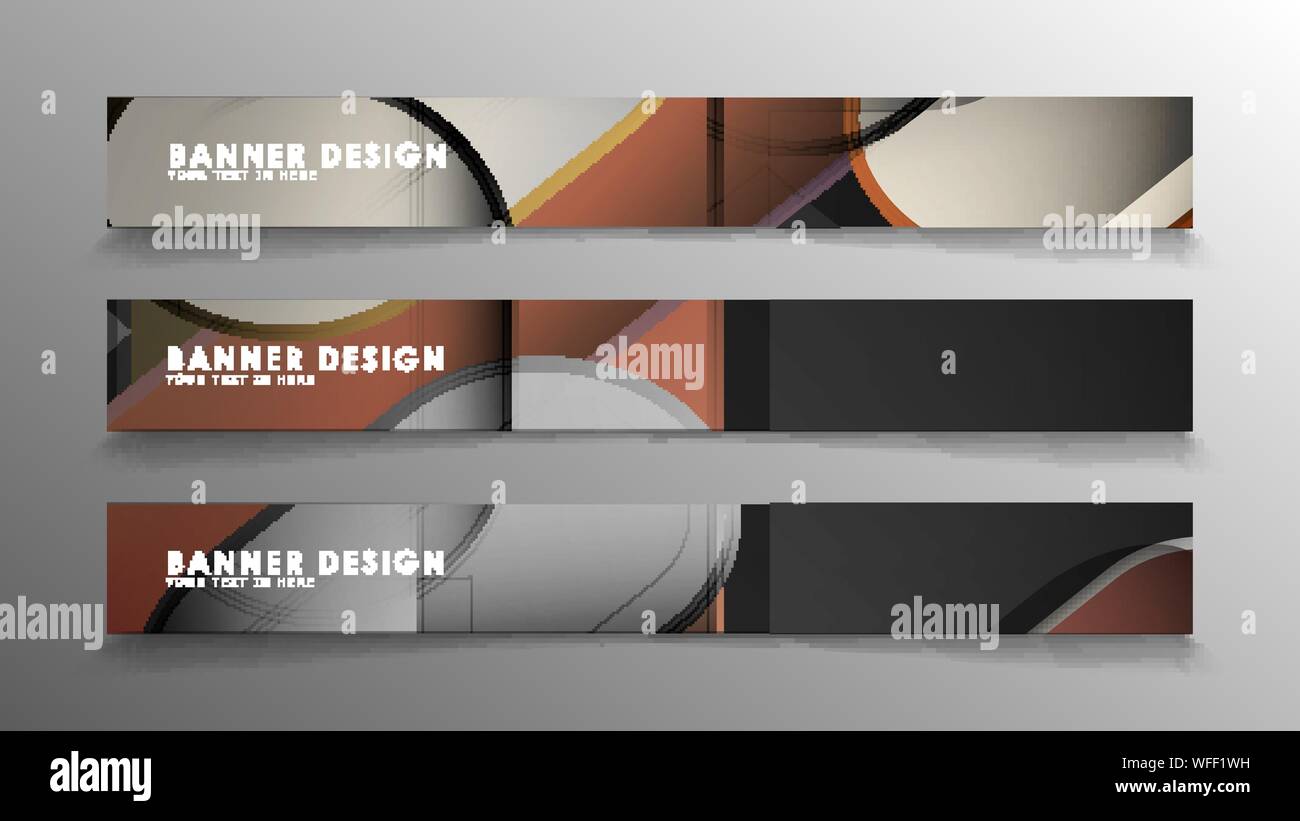 Simple Rectangular Rounded Banner Set the banner abstract background. Rectangular, round in brick and ...