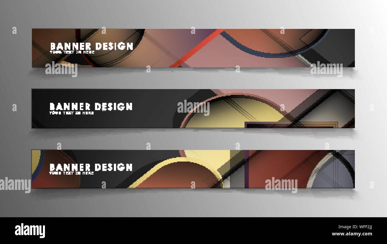Simple Rectangular Rounded Banner Set the banner abstract background. Rectangular, round in brick and ...