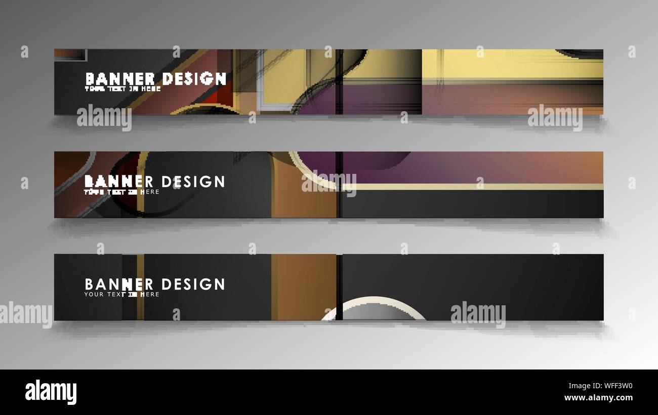 Simple Rectangular Rounded Banner Set the banner abstract background. Rectangular, round in brick and ...