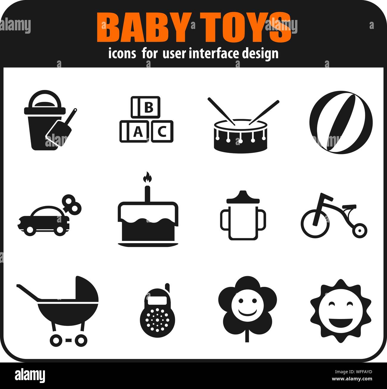 Baby toys icon set Stock Vector Image & Art Alamy