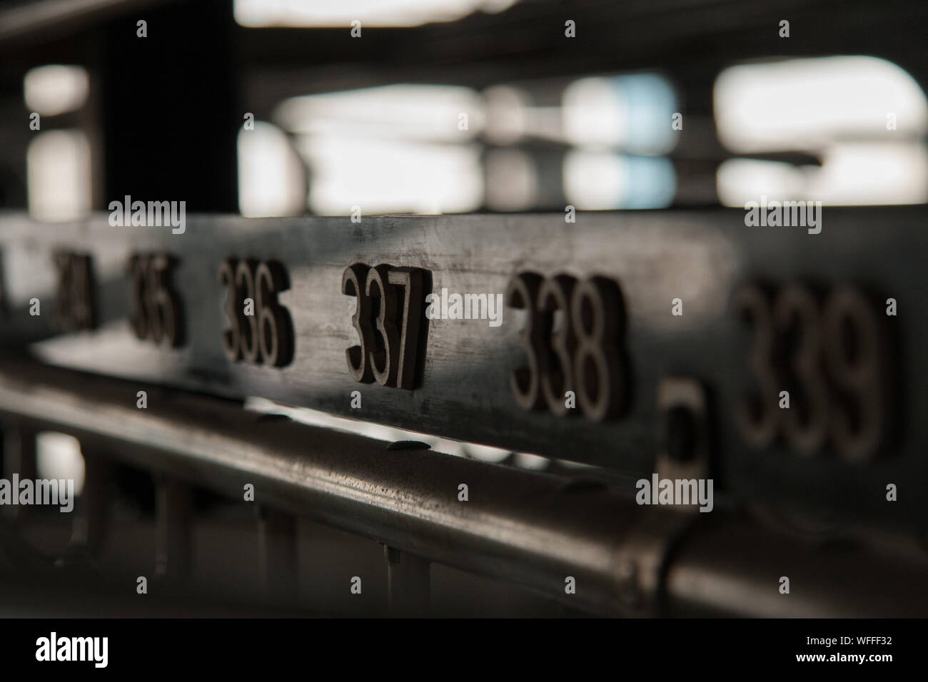 Numbers On Shelf Stock Photo Alamy