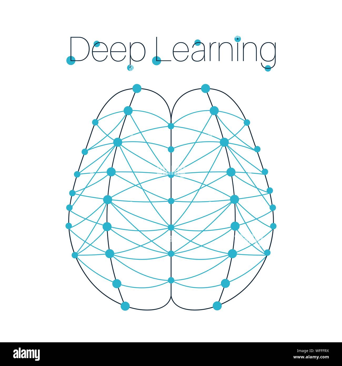 Artificial brain formed by neural network. AI, machine learning or deep ...